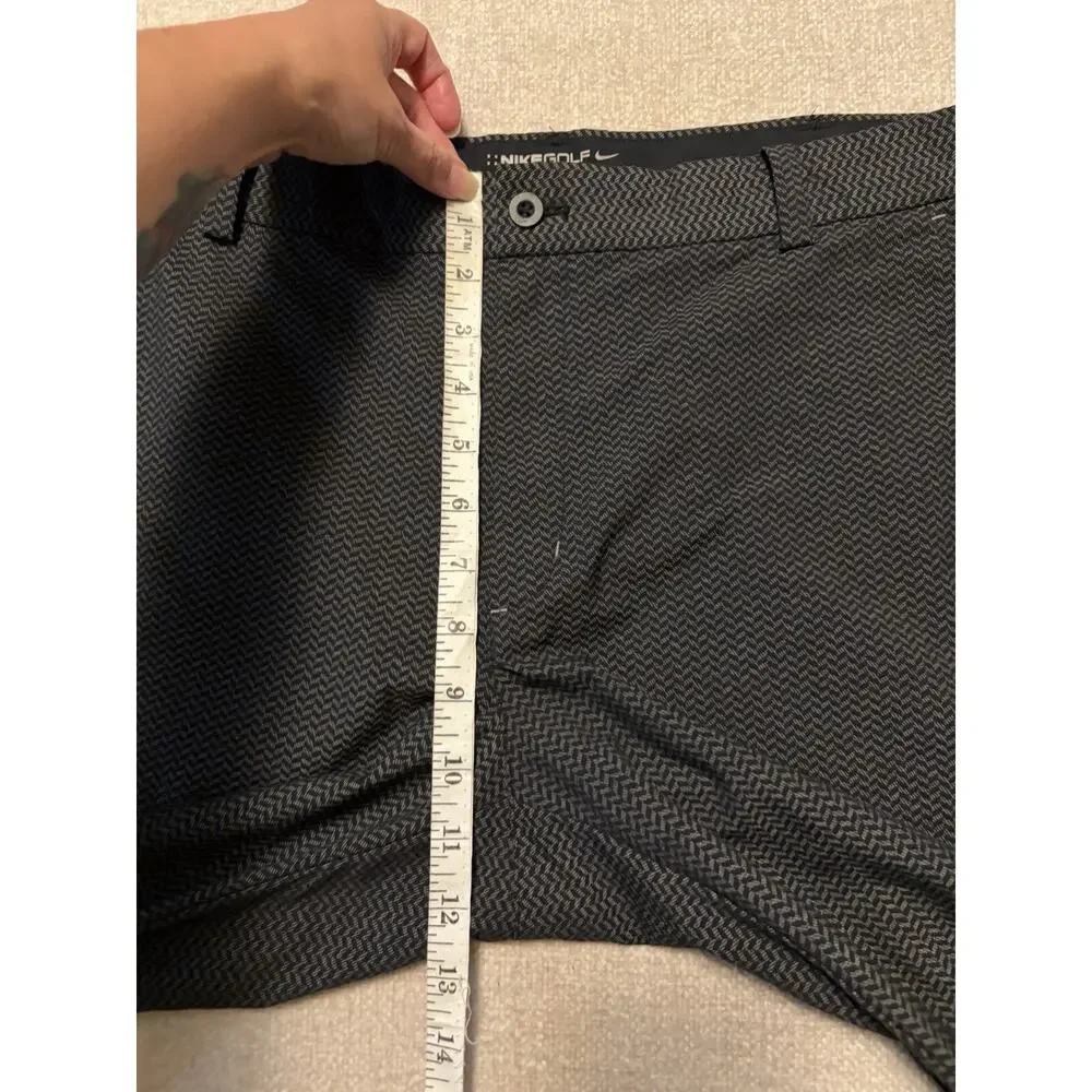 Nike Golf Mens Pants 34 x 30 Black Gray Chevron Geometric Tour Performance